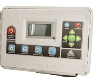 Angled view of EVO-4ID controller highlighting modular housing, expansion slot for EMOD modules, and user-friendly front panel layout.