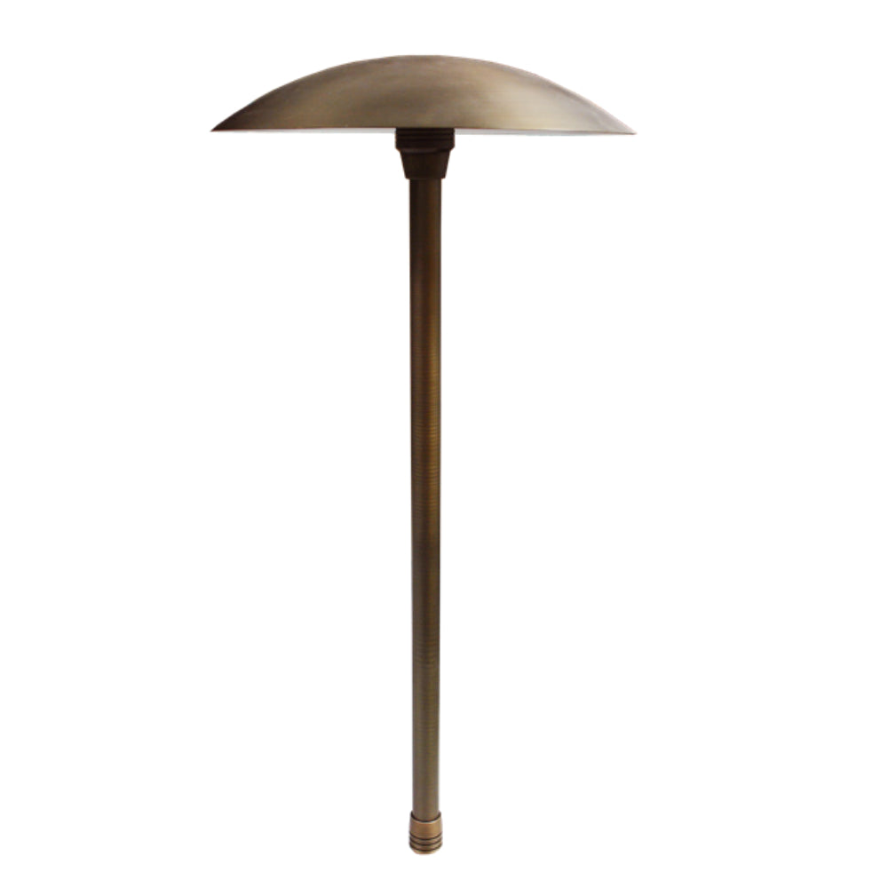 Unique Entropic Path Light, 24" Riser — Weathered Brass (No Lamp)