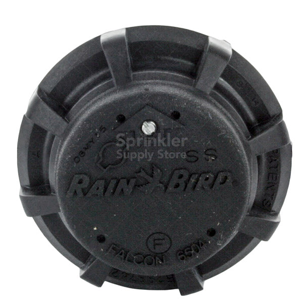 Side profile of Rain Bird Falcon 6504 F4FCSS 4-inch stainless steel pop-up rotor highlighting exposed diameter and body.