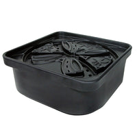 Atlantic Water Gardens FB2400 Oasis 24-inch square fountain basin with recessed plumbing channels and molded support cone, 24 x 24 x 10 inches.