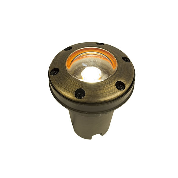 FX FC In-Grade Well Light - 3LED Ring Faceplate, Natural Brass