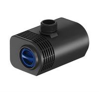 Atlantic Water Gardens FP200 TidalWave mag-drive fountain pump, compact submersible unit on white background, side view showing inlet and outlet fittings