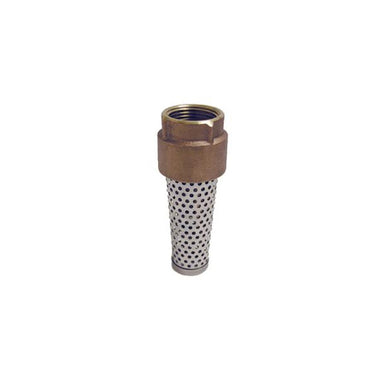 Angled product photo of FVNL200BS lead-free brass foot valve (2-inch), highlighting the flange, finish, and external connection profile.