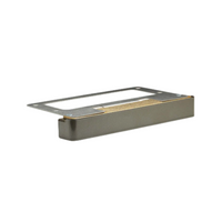 FX Luminaire LF ZDC under-cap wall light in Bronze Metallic finish, mounted under a capstone showing low-profile beam and die-cast housing.