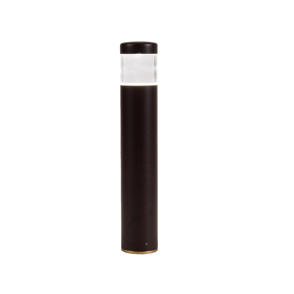 FX PM Luxor ZDC path light in Sedona Brown finish with diffuser cone, durable anodized finish, and compact 2.5-inch diameter for discreet pathway lighting.