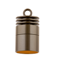 Bronze FX VEZ down light with perforated sleeve, integrated LED and low‑voltage connection, shown for outdoor landscape illumination and moonlighting effects.