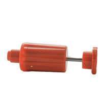 Close-up of HCT-COMBO coring tool cutting end, metal cutter and shaft visible, suitable for 1/2" and 3/4" KwikSeal saddles.