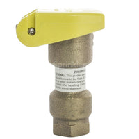 Angle photo of Hunter HQ-3RC quick coupler displaying the one-piece red brass body, stainless hardware, and spring-loaded rubber cover.