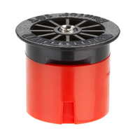 Hunter Pro Fixed Nozzle 10T — 10 ft radius third-circle model, red nozzle top visible, close-up shows product identification and profile.