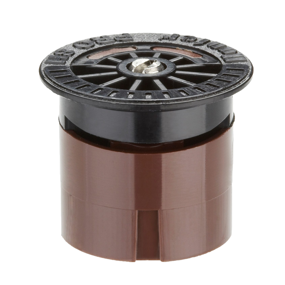 Hunter Pro Fixed Nozzle 8H — 8 ft radius half-circle model, brown top visible with nozzle geometry and part marking shown.