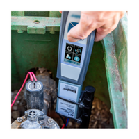 Hunter EZ-DT positioned next to an EZ-1 decoder and two-wire path illustrating wireless induction diagnostics and on-site programming.