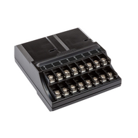 Product photo of the Hunter PCM1600 16-station plug-in expansion module showing front face, terminal connections, and mounting profile for installation (clear view).
