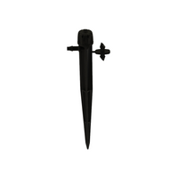Hunter SD-B-STK Solo-Drip micro spray with stake and barb connection; full-circle 360° nozzle, black plastic.