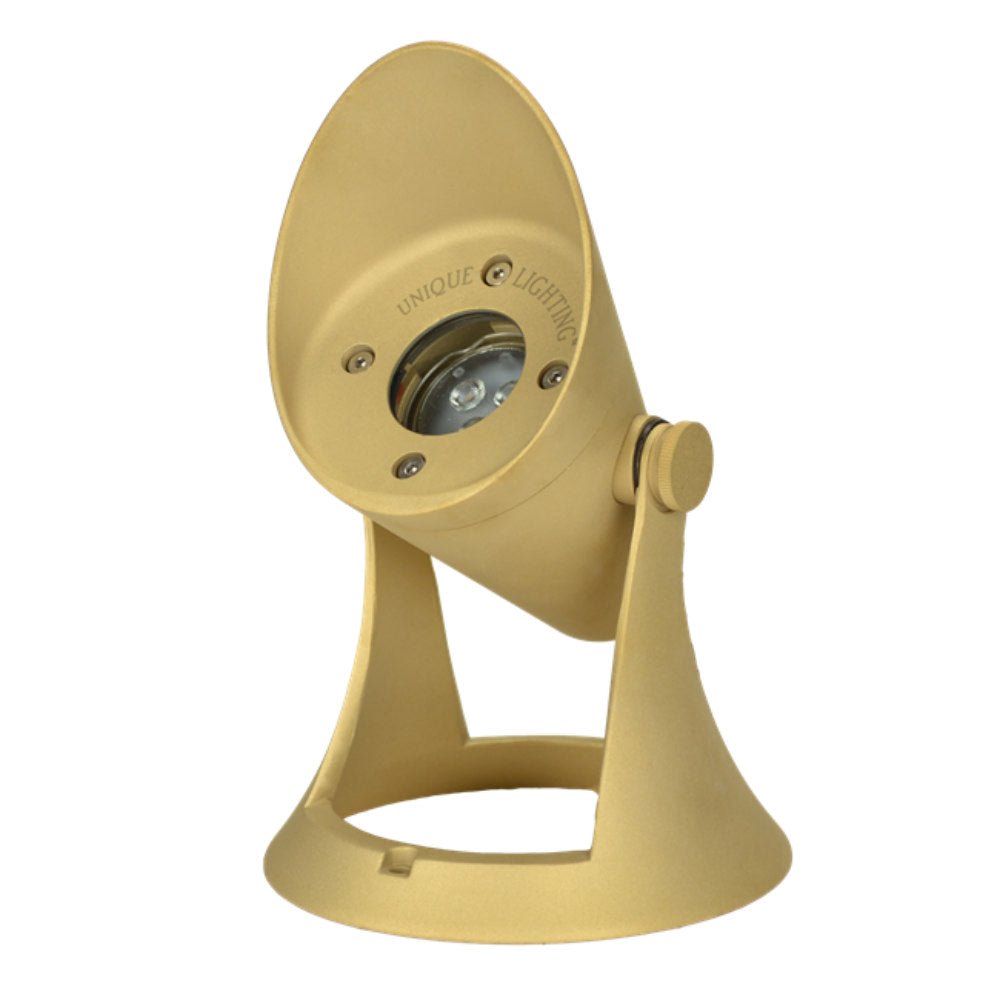 Unique Hydro Water Light - 4W MR16 2700K, Weathered Brass