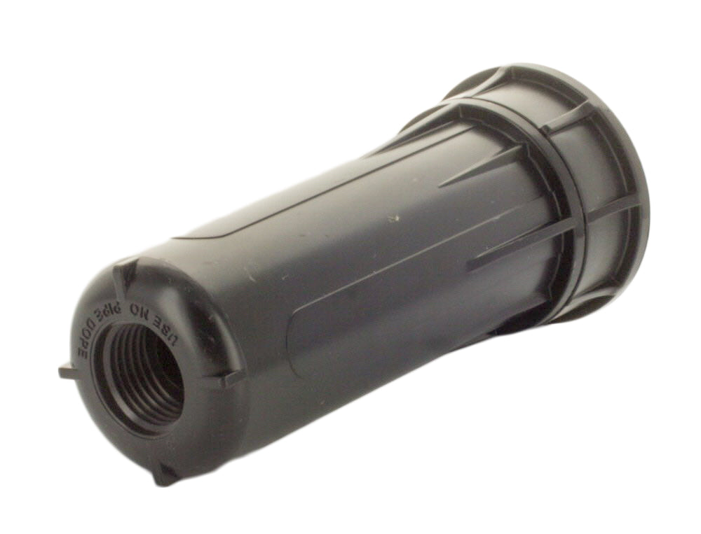 Angled product image of the I-PRO300 pop-up spray head highlighting the textured, ribbed body, compact pop-up profile, and durable construction for landscape irrigation.