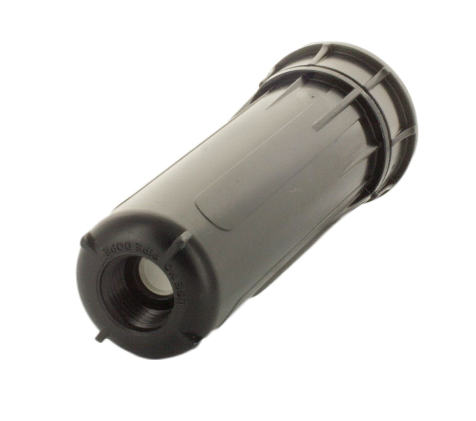 Side profile of I-PRO400-CV 4-inch pop-up spray head showing inlet threads and compact body height for retrofit installations.