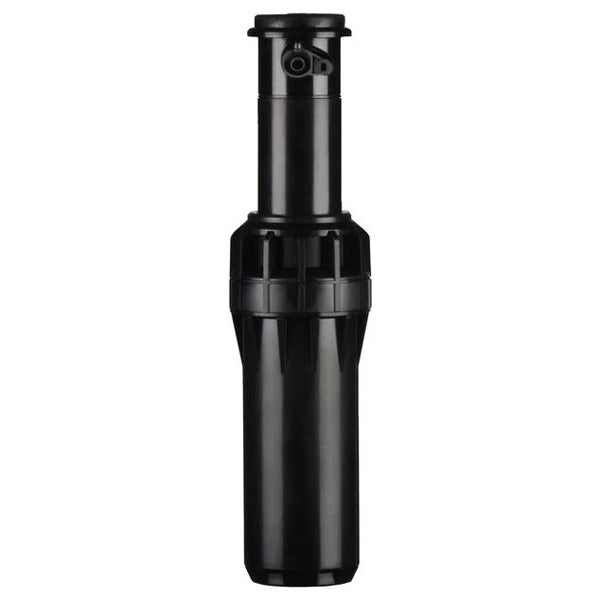 Hunter I-25 (I2504) 4 in. pop-up rotor front view showing plastic riser, nozzle ports, and body details for irrigation use.