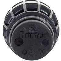 Close-up of the Hunter I-40 rotor nozzle assembly and color-coded nozzles, highlighting the three-port design and nozzle identification.