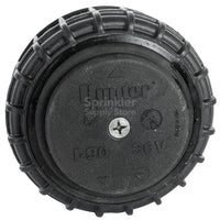 Top and nozzle assembly close-up of Hunter I-90-36V rotor highlighting opposing nozzles and color-coded nozzle ports.