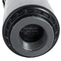 Hunter I-90-36V rotor removed from turf for service showing jar-top access and internal filter screen area.