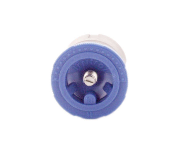 Side angle of the IPN-10H I-PRO nozzle highlighting the stainless-steel radius adjustment screw and the ribbed, non-slip grip for tool-free adjustments.
