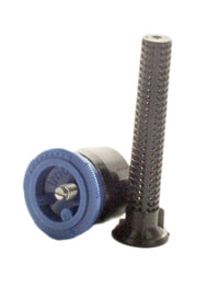 Grouped view of multiple I-PRO IPN-10Q nozzles with blue caps illustrating 10-foot radius color coding and filter-equipped nozzle heads.