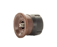 Top view of IPN-12F nozzle highlighting the brown color-coded top, arc marking and MPR design for even distribution.