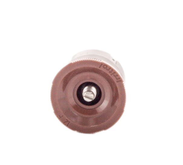 Close-up of I-PRO IPN-12F nozzle filter screen and female-threaded base, showing ribbed edge for easy grip.