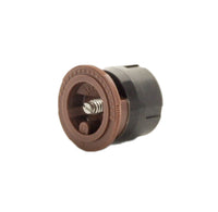Side view of IPN-12H nozzle highlighting 1/2" female threaded inlet, compact body, and durable brown cap.