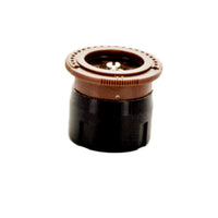 Irritrol I-PRO IPN-12TT fixed spray nozzle with brown color-coded top, side view showing two-third (240°) arc and 12 ft radius marking