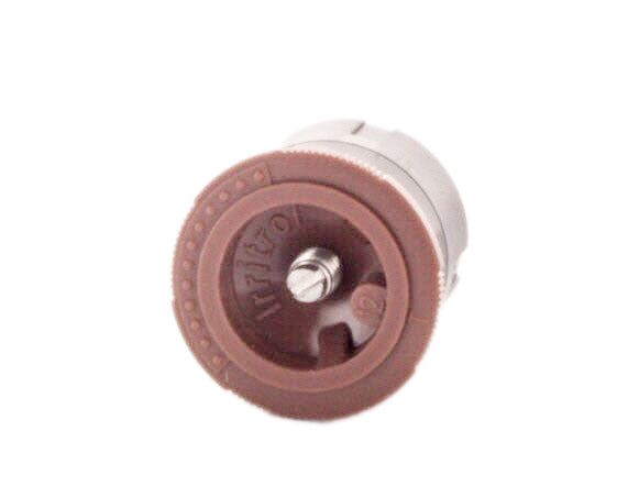 Close-up of the IPN-12T nozzle displaying the ribbed-edge grip, female threads, and the integrated filter element for debris protection.