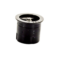 Close-up of Irritrol I-PRO IPN-15EST brown end-strip spray nozzle showing color-coded cap, top view, and integrated filter screen for clarity.