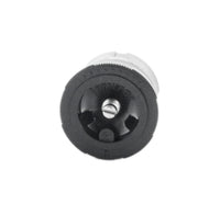 Close-up of the IPN-15Q nozzle top showing the colored cap for radius identification and the removable filter screen.