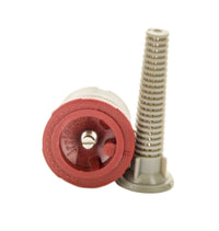 Grouped product view of the Irritrol I-PRO IPN-5H fixed half-circle nozzle, showing threaded base, filter area, and red identification cap.