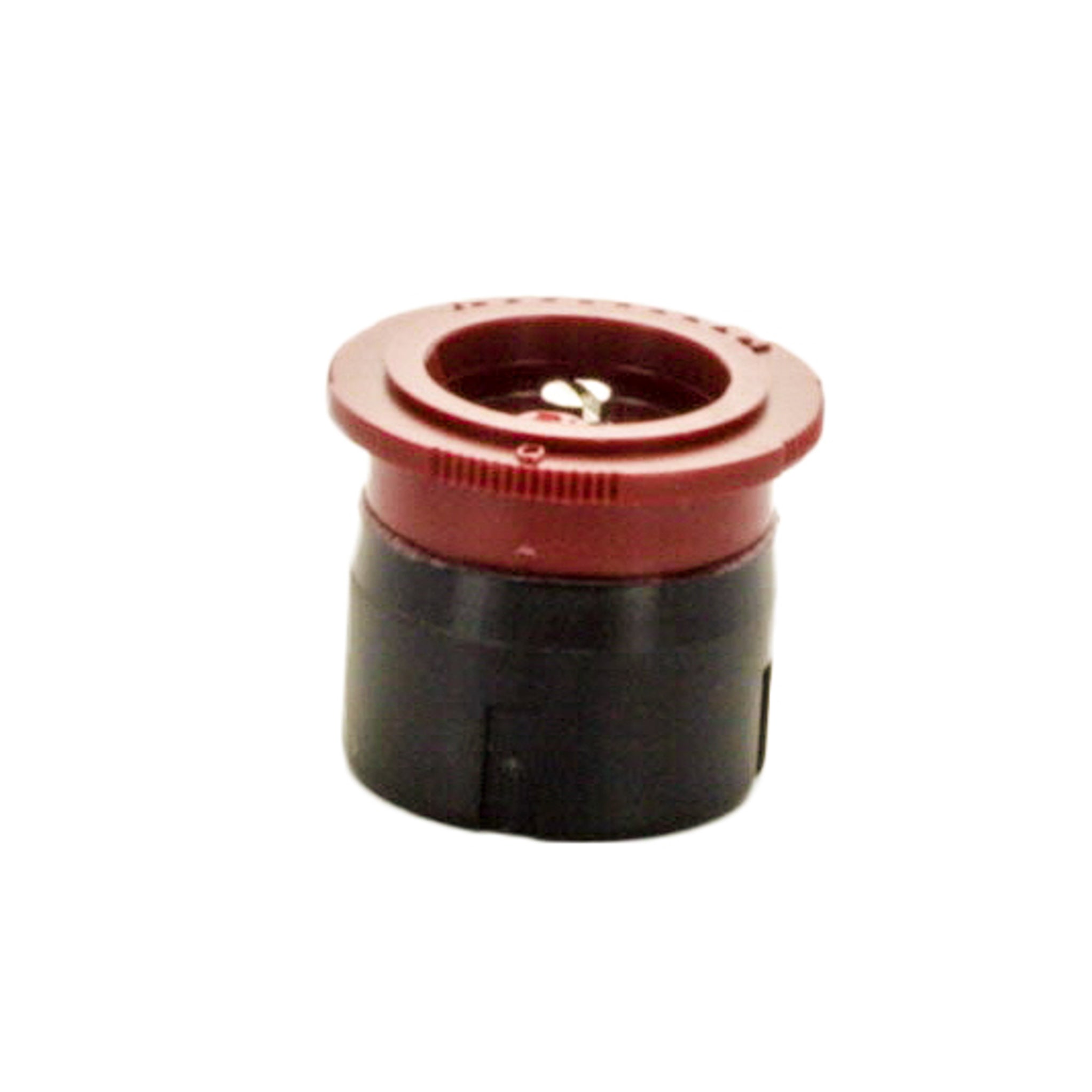 Irritrol IPN-5Q red I-PRO 90° fixed spray nozzle with integrated filter, 5 ft radius, 1/2" female thread, front view