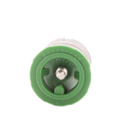Top-down image of IPN-8Q I-PRO nozzle emphasizing the color-coded green cap used for quick radius identification and easy on/off verification.