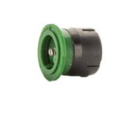 Top view of IPN-8T nozzle highlighting the green color-coded cap and spray orifice for the 8 ft, 120° fixed arc pattern.