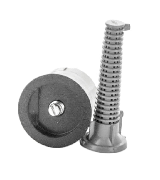 I-PRO IPN-9EST end-strip nozzle mounted on riser for demonstration of rectangular 4' x 9' coverage and brown cap identification.