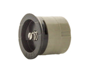 Product photo of Irritrol IPN-9SST fixed side-strip nozzle installed on a riser, highlighting the brown nozzle body, filter intake, and threading.
