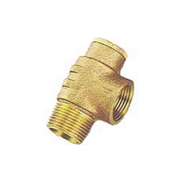 IRV75NL lead-free brass pressure relief valve, 3/4 in inlet and 1/2 in outlet, visible body and spring housing.