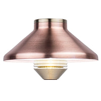 FX JoliSoldat copper top assembly for JS LED path light; copper replacement hat on white background