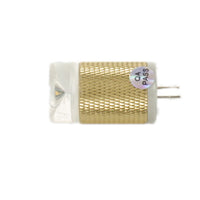 Close-up of Unique FLEX GOLD T3 2W 3000K LED lamp end and lens, highlighting the sealed design for outdoor use.