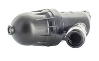 Side view of the compact Netafim low-flow control zone kit showing 3/4 in. MPT inlet and outlet and solenoid housing.