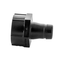 Side view close-up of Rain Bird MDCF75FHT adapter, highlighting compression nut, swivel detail, and thread profile for installation.