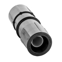 Side view of the Easy Fit coupling highlighting the compression collars and tubing insertion point.