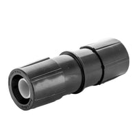 Packaged coupling and detail of the compression fitting end for quick visual identification.