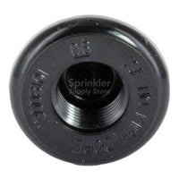 Toro Mini 8 rotor (MINI8-4P) removed from install position showing body, stainless radius adjustment screw, and nozzle options.