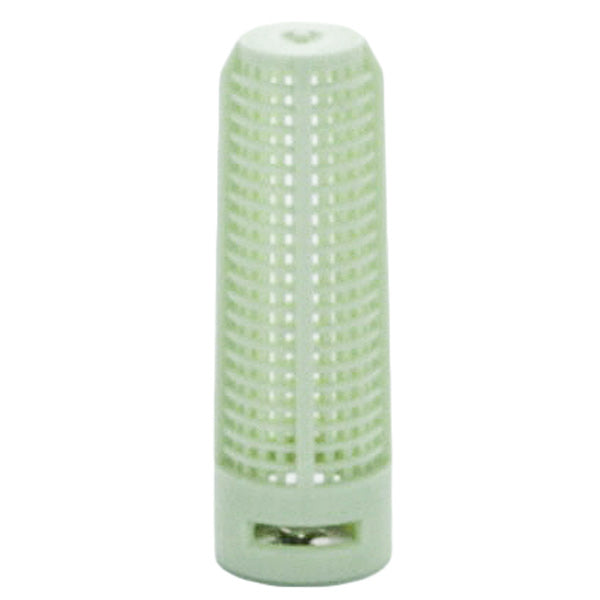 Close-up of a tan coarse 20-mesh replacement screen (MPCSCREENSP) for Hunter MP Rotator nozzles, showing mesh detail and mounting edge, front view.