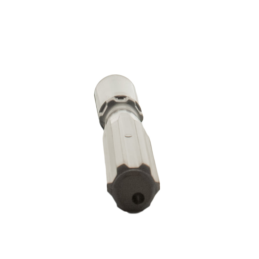 Close-up of the 9/16-inch tip on Dawn ND375 nut driver, durable reinforced nylon construction, intended for KwikSeal saddle tee fittings.