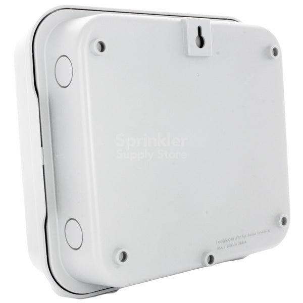 Interior view of P2C-400 showing modular station expansion slots, terminal strip and wiring access for conventional and decoder connections.